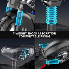 Electric Scooter with Seat for Adults 45 Miles Range Folding Commuter E-Scooter