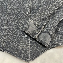 Equestrian Women’s Shirt Small Snap Texture Floral Cotton Blend USA