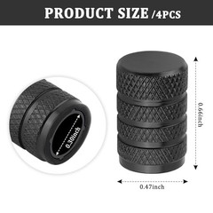 4PCS Car Tire Valve Caps,Aluminum Alloy Tire Valve Stem Caps with Inner