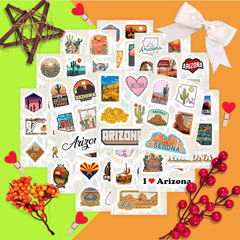 100Pcs Arizona Stickers for Water Bottle and Laptop – Arizona Party Supplies & D