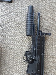 Echo 1 Scar 16 Electric Metal Airsoft Rifle w/King Arms M203 Launcher, Mags, Ect