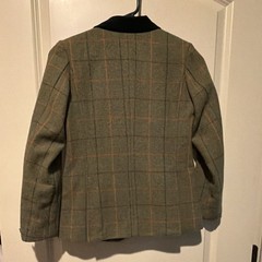 Aubrion Green Wool Plaid Button Jacket, Lined w/ Pockets, Children Size 9-10
