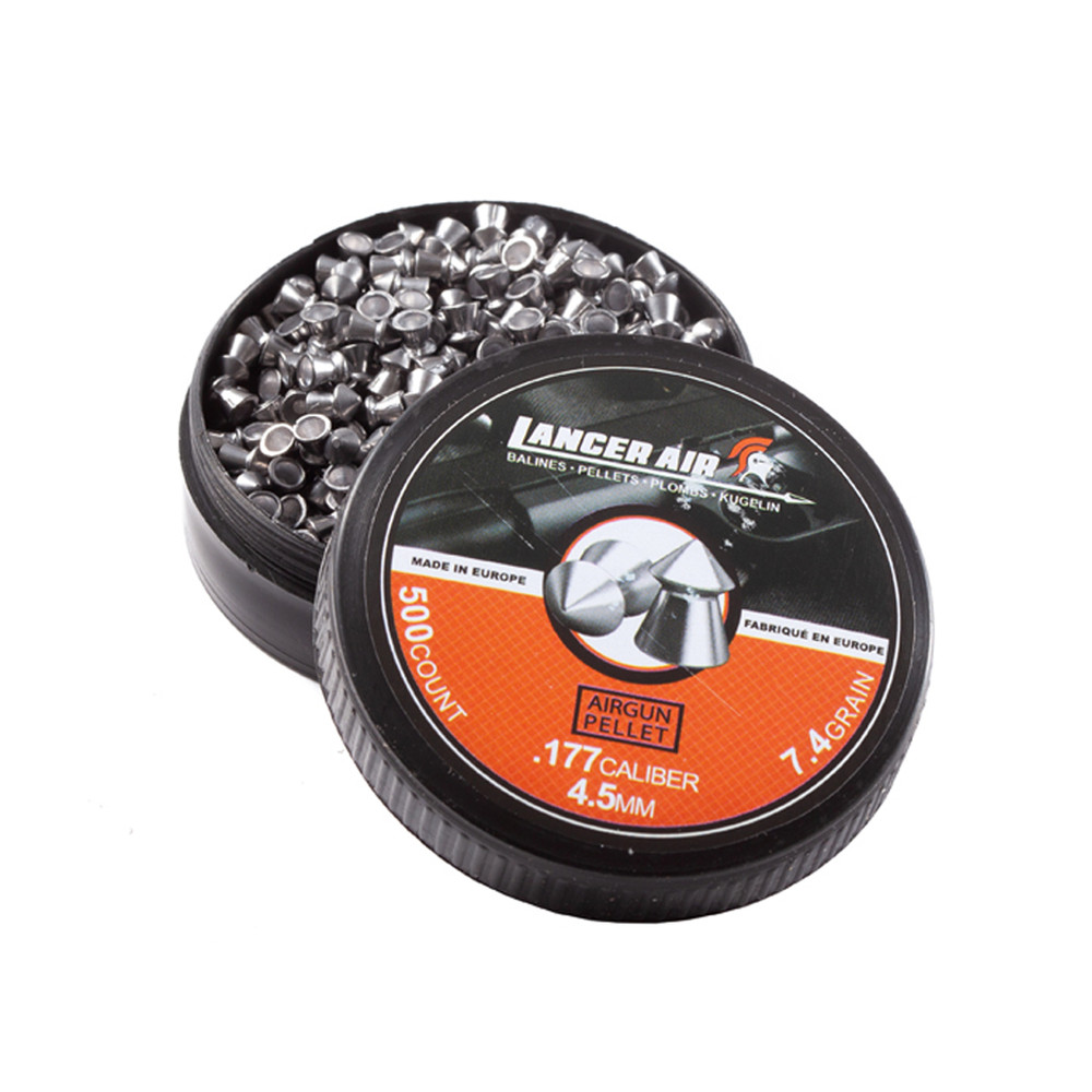 LANCER AIR 500 Count POINTED Polished & Rifled 4.5mm .177 Caliber Airgun Pellets