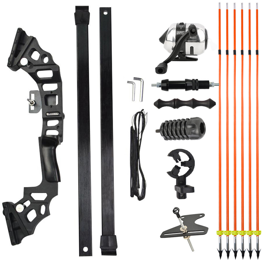 Archery Fishing Set 30-40lbs Straight Bow Alloy Bow Riser Recurve Bow Hunting