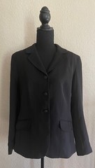 Ariat Womens Show Coat US 8R/UK14R Hunt Notch Lapel Single Breasted Black Vented