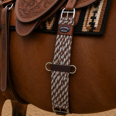Horse Western 27 Strand Double Weave Two-Tone Mohair Straight Cinch 97RT18