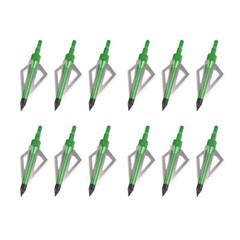 12Pcs 100Grain Broadheads 3Blade Arrow Tips Compound Bow Crossbow Outdoor Sports