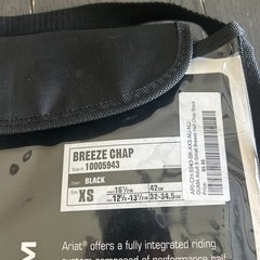 Ariat Breeze Half Chaps black unisex adult Size XS