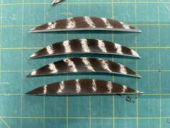 5″ Right Wing Banana Natural Barred Feather Fletching, 25Pk Archery 🇺🇸