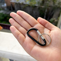 30PCS Aluminum Carabiner Clips, 2″ D Shape Spring Snap Hooks Carabiner with 30PC