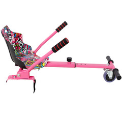 Adjustable Hoverboard Go Kart Seat Attachment Pink Fits 6.5-10 In Self Balancing