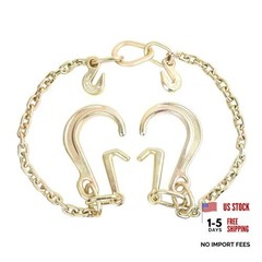Tow Chains with Hooks, higehio 5/16″ × 24″ Tow 5/16″ w/8″ and 4″ J hook WALL