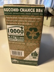 Soft Air CyberGun 10,000 Second Chance Recycled 0.12g 6mm Earth Green BBS Rounds