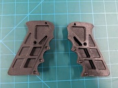 AirGun Designs wraparound molded «battle» grips. Fit standard Mag frames. RARE!