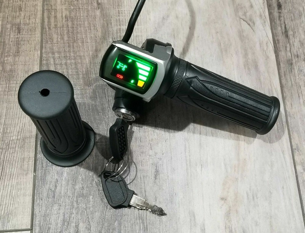 36 volt E Bike Electric Scooter Throttle with Key 36v – 4 LED Hi End Throttle
