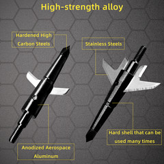 100Grain Expandable Broadheads Replacement Cut Arrow Heads Tips For Compound Bow
