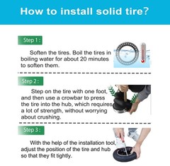 10X2.125 Inch Solid Tires for Electric Scooter, 50/75-6.1 Replacement Wheel,
