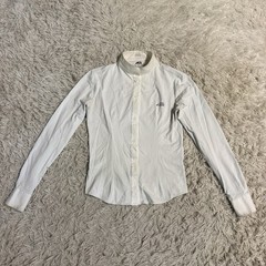 Women’s Size IT38 White Equiline Long Sleeve Horseback Riding Show Shirt