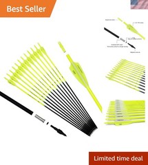 30-Inch Fluorescent Carbon Arrows for Target Practice & Hunting – Pack of 12