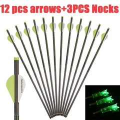 6/12pcs .006 20″ Pure Carbon Crossbow Bolts Arrows 385 Grain Archery Hunting USA