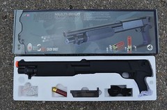 Double Eagle DE M56B Tri-Shot CQB-L Airsoft Shotgun Rifle Gun
