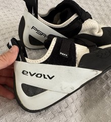 Evolv Defy Medium Volume Climbing Shoes Size 45 Mens 11.5 Black White PSR 04