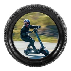 80/65-6 Tubeless 10×3 Off-Road Scooter Tires (2PCS) +4 Valves H-Duty Replacement