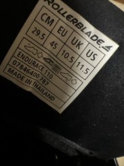 Rollerblade Endurance 110 3WD MENS Size 11 .5 Fitness Inline Skate Free Shipping