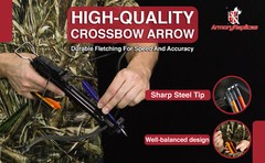 Pistol Crossbow Bolts -6.5 Inches -Set of 12 for Outdoor Hunting Target Practice