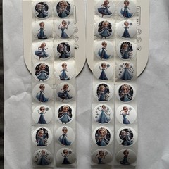 32pcs Winter Princess Theme Decorative Stickers (1″ x 1″)⁠