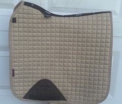 LeMieux ProSport TAN Dressage Saddle PAD~Size S/M~Lightly Used~CLEAN