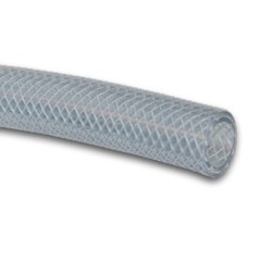 PVC Vinyl Tubing,Braided,FDA Grade,Clear,5/8 IDx7/8 In. ODx75 Ft. – T12005004