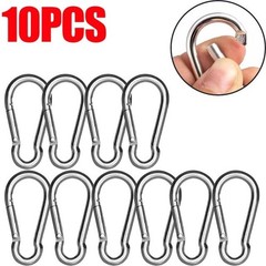 10 PCS Stainless Steel Carabiners Spring Snap Hooks Heavy Duty Keychain Clip NEW