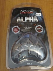 3 PK NEW DIRTNAP GEAR ALPHA 100/125 GR 4 BLADE BROADHEAD 1/4″ M BLADE 5/8″ BLEED