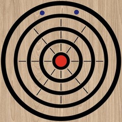 Epakh Axe Throwing Target Template Stainless Steel Black, Blue, Red