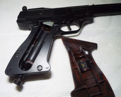 VINTAGE CROSMAN MODEL AIR PISTOL 454 .177 CAL. BB GUN READ!!!!