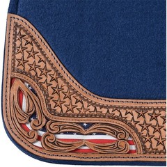Western Saddle Pad – Navy Blue Felt – Americana by Tough 1- 31″x32″x1