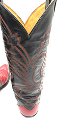 Vintage Tony Lama Cherry Red / Black Lizard Skin Boots Men’s 8.5D Style 8331 C06