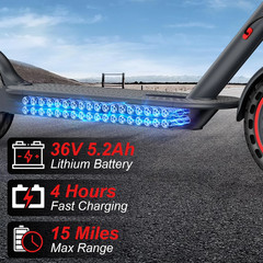 Electric Scooter Adults 350W 19MPH 15 Mile Range 8.5″ APP Control