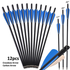 17″ 20″ 22″ Hunting Target Crossbow Bolts Archery Carbon Arrows OD8.8mm Crossbow