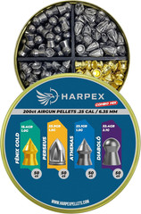 .25 Cal Airgun Pellets Combo Mix — 4 Styles in One Tin, Fenix Gold, Athenas, Per