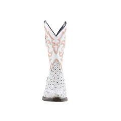 Dingo Outlaw DI-115 Mens White Leather Pull On Cowboy Western Boots 9