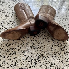 Tony Lama Western Cowboy Boots Mens 8.5D Brown Leather Tascosa