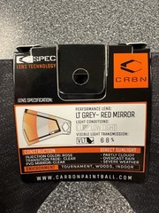 CRBN C-Spec ZERO lens. Lowlight: Lt. Grey- Red Mirror. BNIB!