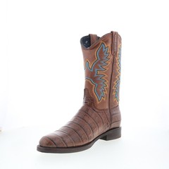 Dingo Trail Boss DI-108 Mens Brown Leather Pull On Cowboy Western Boots 10