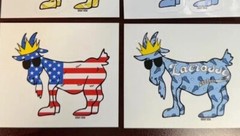 Goat USA Chuck Blue, Lacrosse & Player, $bags and Freedom USA Lot Of 5 Stickers