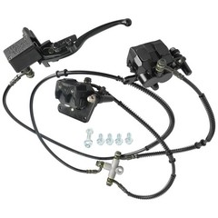 Rear Left Lever Hydraulic Twin Disc Brake Caliper Pad set E-Bike Tricycle 125cc
