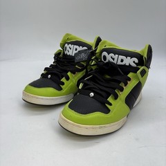 Osiris Skateboarding Shoes Mens 9.5 NYC83 CLK Black Lime Green High Top 2000s
