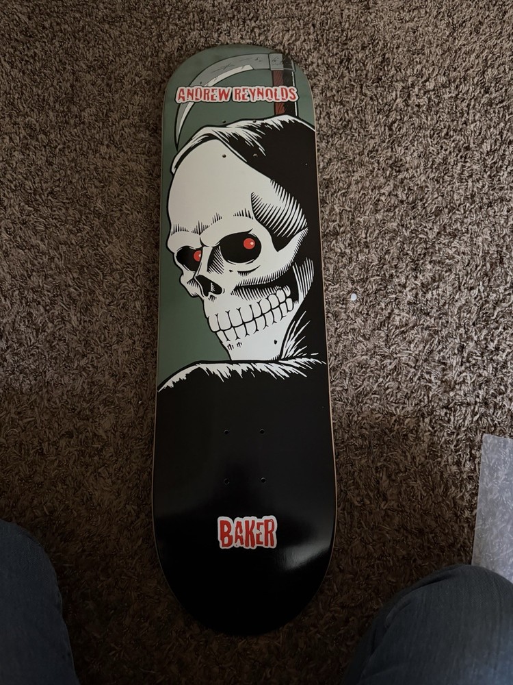Baker Andrew Reynolds Pro Model Skateboard Deck – Grim Reaper Graphic – NOS