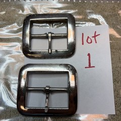 NORTH & JUDD MANUFACTURING CO. Set Of Two Buckles NOS 2 1/4 Across 1.5 Inside